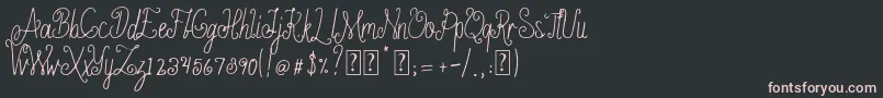 フォントAmeliana free – 黒い背景にピンクのフォント