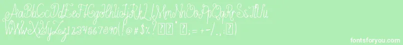 Ameliana free Font – White Fonts on Green Background