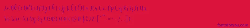 Amelisa Font – Purple Fonts on Red Background