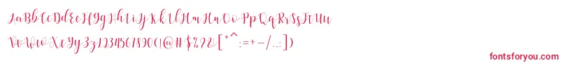 Amelisa Font – Red Fonts on White Background