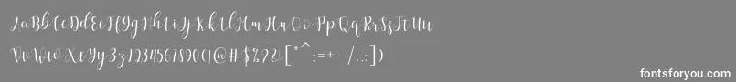 Amelisa Font – White Fonts on Gray Background