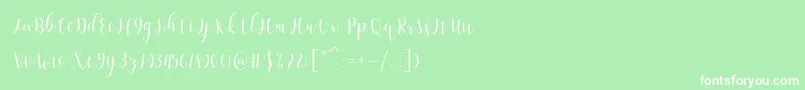 Amelisa Font – White Fonts on Green Background