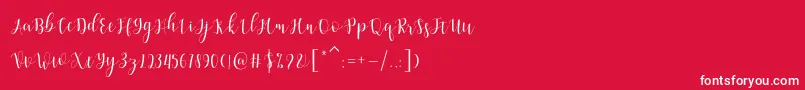 フォントAmelisa – 赤い背景に白い文字