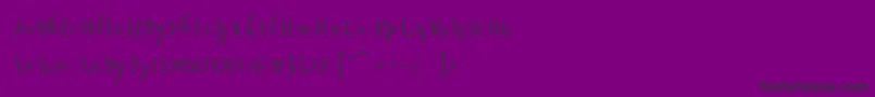 Amelisa Font – Black Fonts on Purple Background