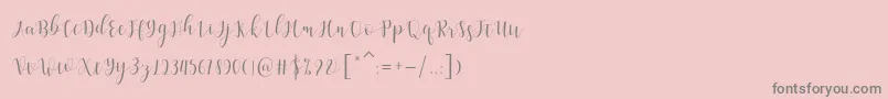 Amelisa Font – Gray Fonts on Pink Background