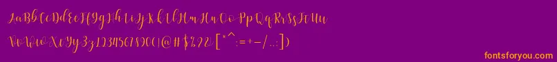 Amelisa Font – Orange Fonts on Purple Background