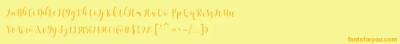 Amelisa Font – Orange Fonts on Yellow Background