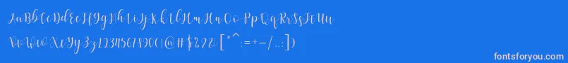 Amelisa Font – Pink Fonts on Blue Background