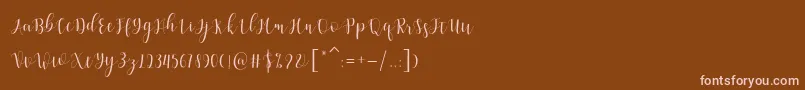 Amelisa Font – Pink Fonts on Brown Background