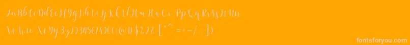 Amelisa Font – Pink Fonts on Orange Background