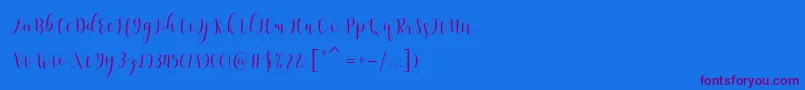 Amelisa Font – Purple Fonts on Blue Background