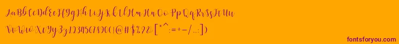 Amelisa Font – Purple Fonts on Orange Background