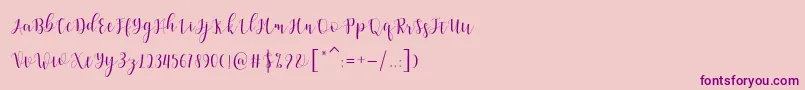 Amelisa Font – Purple Fonts on Pink Background