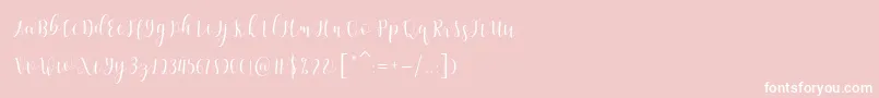 Amelisa Font – White Fonts on Pink Background