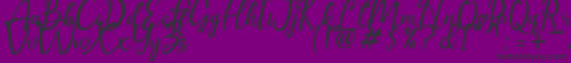 amellia Font – Black Fonts on Purple Background