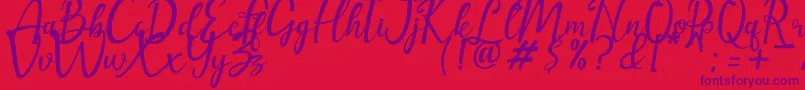 Police amellia – polices violettes sur fond rouge