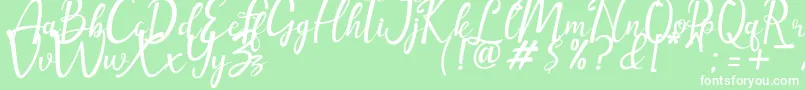 amellia Font – White Fonts on Green Background