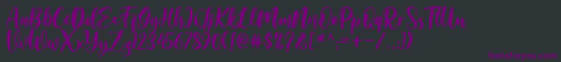 Amelya Font – Purple Fonts on Black Background