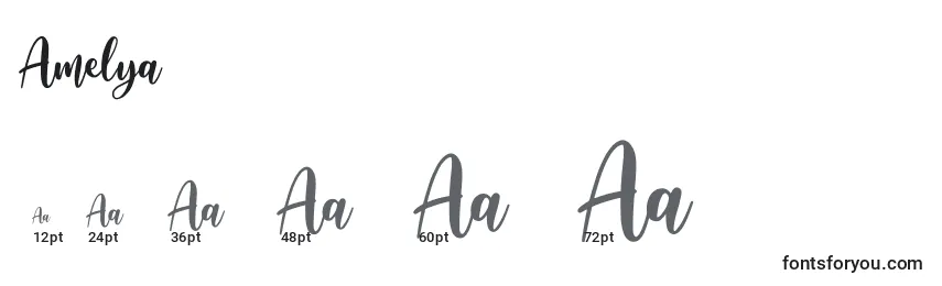 Amelya Font Sizes