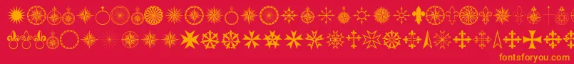 AMENDED PRCORN   Font – Orange Fonts on Red Background