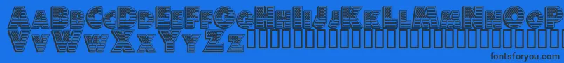 fuente AMERD    – Fuentes Negras Sobre Fondo Azul