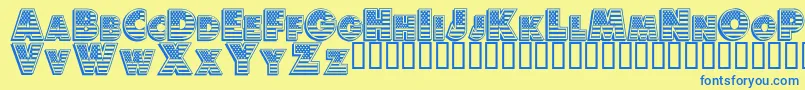 AMERD    Font – Blue Fonts on Yellow Background