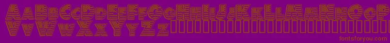 AMERD   -Schriftart – Braune Schriften auf violettem Hintergrund