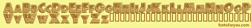 AMERD    Font – Brown Fonts on Yellow Background