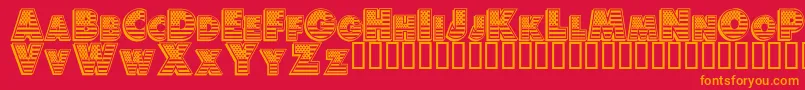 AMERD    Font – Orange Fonts on Red Background