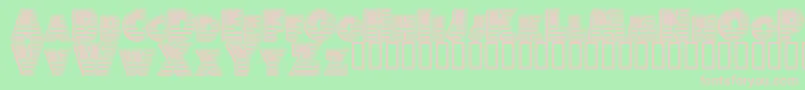 フォントAMERD    – 緑の背景にピンクのフォント