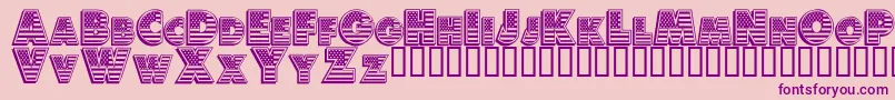 AMERD   -Schriftart – Violette Schriften auf rosa Hintergrund