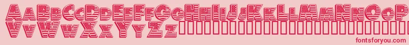 フォントAMERD    – ピンクの背景に赤い文字