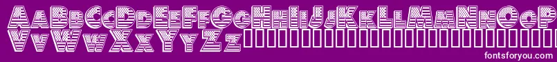 fuente AMERD    – Fuentes Blancas Sobre Fondo Morado