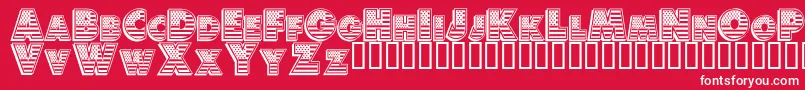 AMERD    Font – White Fonts on Red Background