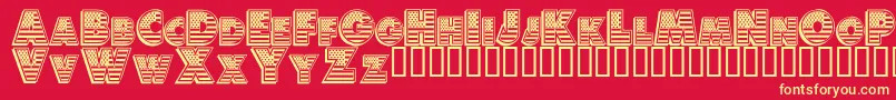 AMERD    Font – Yellow Fonts on Red Background