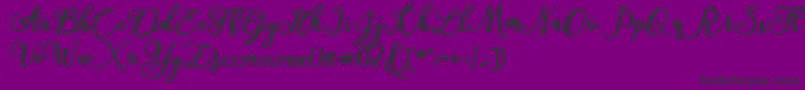 フォントAmerica – 紫の背景に黒い文字