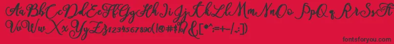 フォントAmerica – 赤い背景に黒い文字