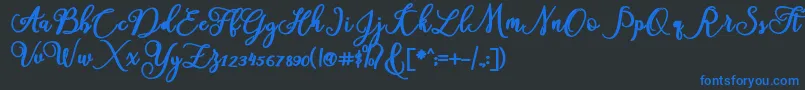 America Font – Blue Fonts on Black Background