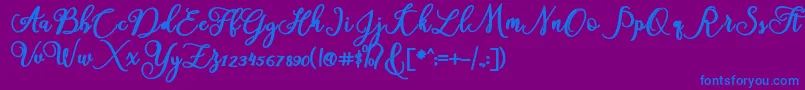 Шрифт America – синие шрифты на фиолетовом фоне