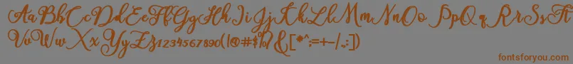 Шрифт America – коричневые шрифты на сером фоне