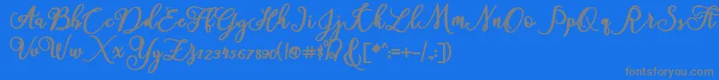 America-fontti – harmaat kirjasimet sinisellä taustalla