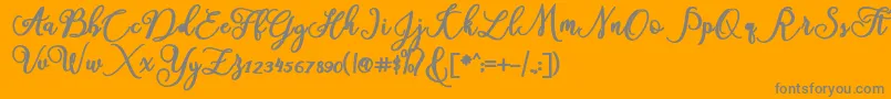 フォントAmerica – オレンジの背景に灰色の文字