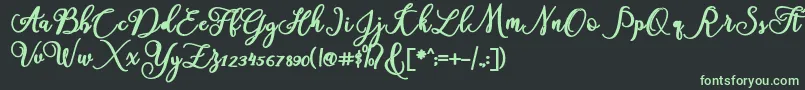 America Font – Green Fonts on Black Background
