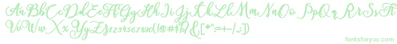 America-fontti – vihreät fontit valkoisella taustalla