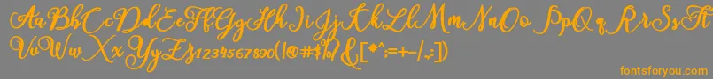 Шрифт America – оранжевые шрифты на сером фоне