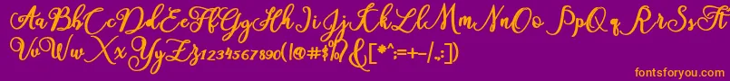 Шрифт America – оранжевые шрифты на фиолетовом фоне
