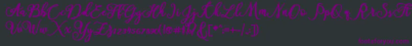 Шрифт America – фиолетовые шрифты на чёрном фоне