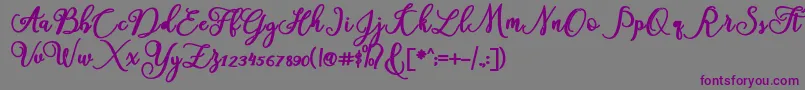 America Font – Purple Fonts on Gray Background