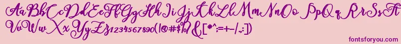 Шрифт America – фиолетовые шрифты на розовом фоне