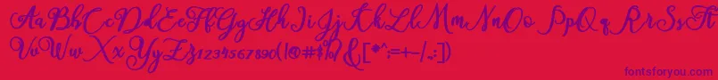 Шрифт America – фиолетовые шрифты на красном фоне